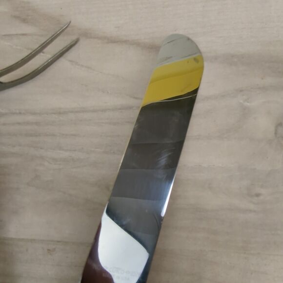 Vintage CUTCO 3 Piece Set 1026 1027 1028 With Bakelite Wall Rack Mount USA Made - Picture 10 of 14